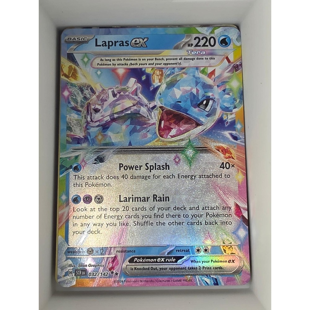 Lapras ex 32/142 Double Rare Stellar Crown Pokemon Holo Near Mint
